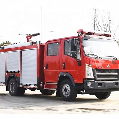সিনোট্রুক হাও 5cbm 12cbm অগ্নি নির্বাপক ট্রাক জরুরী অগ্নি জল ট্রাক